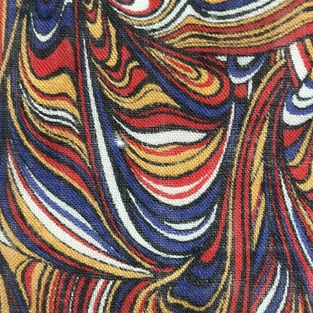 Silk Wool Large Oblong Scarf Shawl Lightweight Wrap Blue Paisley Italy